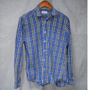 Steven Alan Blue Multi Plaid Button Down Shirt Men’s Small